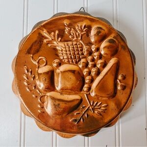 Vintage Fruit Themed Copper Mold | Vintage Wall Hanging | Cottagecore Farmhouse